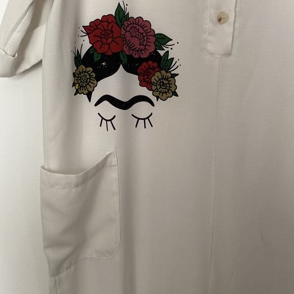 Frida Kahlo Imagery One-Piece Painter’s Jumpsuit Apron - Picture 9 of 12